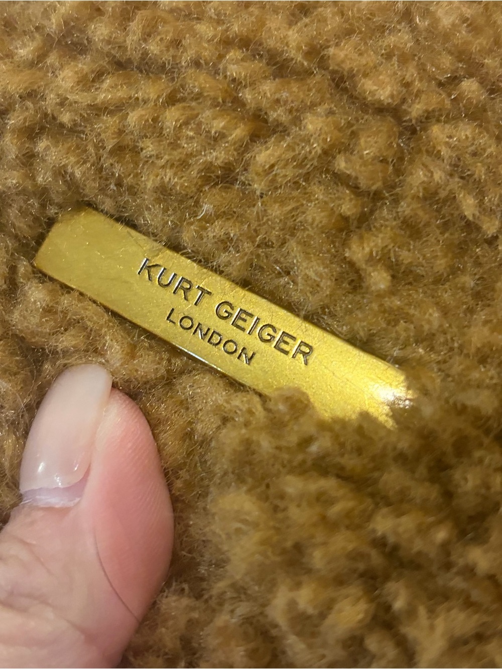 Kurt Geiger Brown Fur Shoulder/Crossbody Bag EUC - Picture 7 of 8